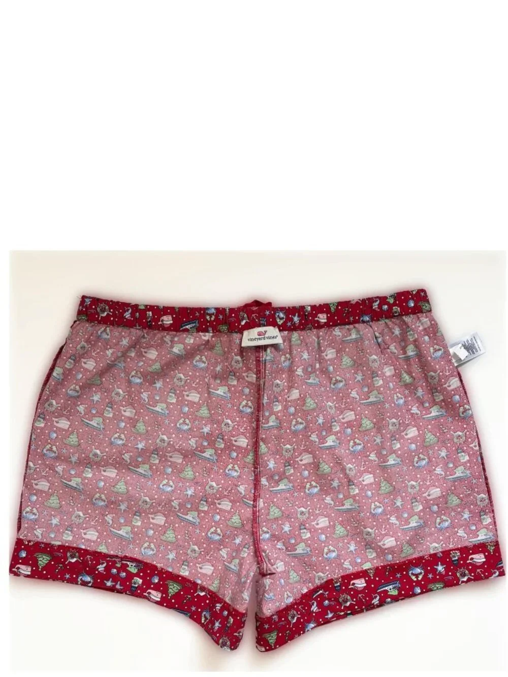 Vineyard Vines Christmas Sleep Shorts Nautical Print NOT FLANNEL -- NEW